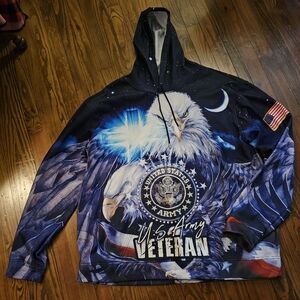 U.S. Army Veteran Hoodie with Eagle Design